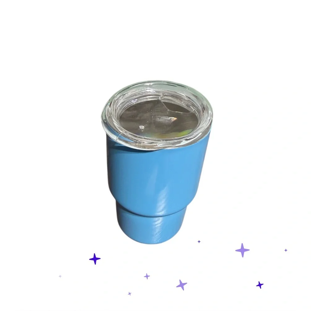 Tiny 3 Inch Stainless Steel Tumbler With Straw and Lid